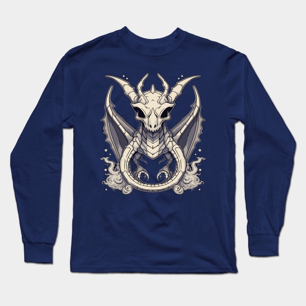 Dragon Skull Play Swift Long Sleeve T-Shirt by kakamona